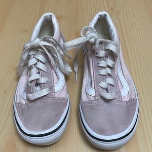 VANS | Old Skool Skate Sneakers | Canvas & Suede | Light Pink | Girls Size 2